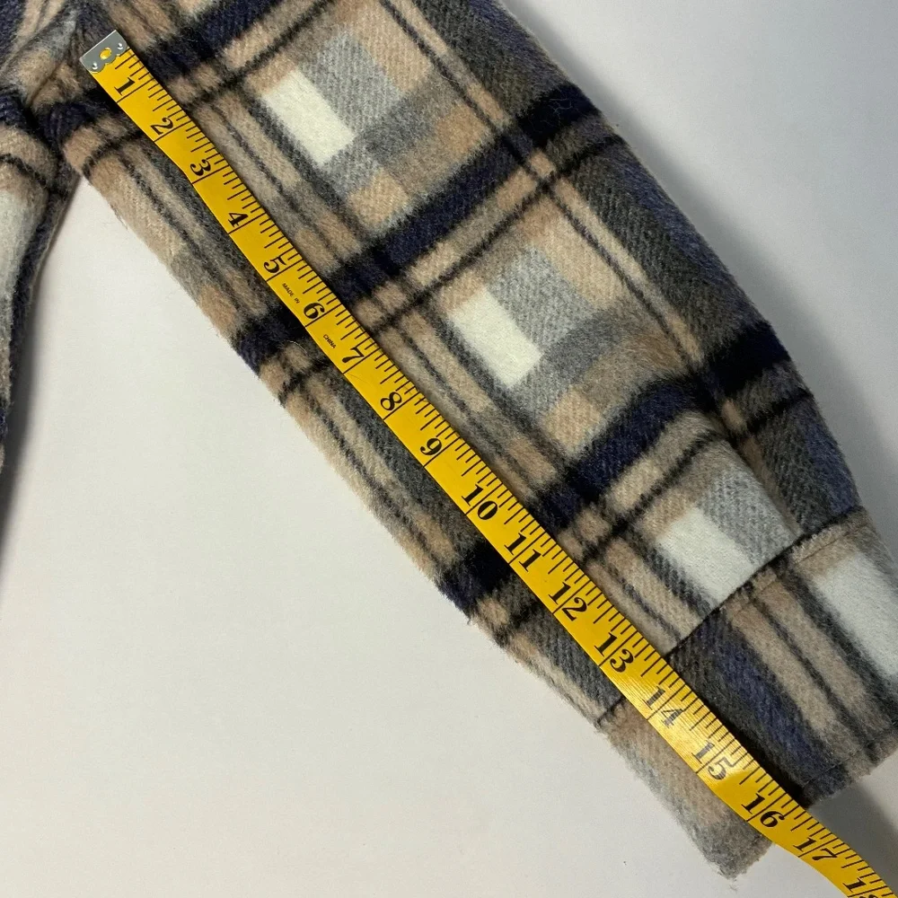 Evereve Plaid Button Front Shacket Jacket Women’s Size S - Picture 7 of 9